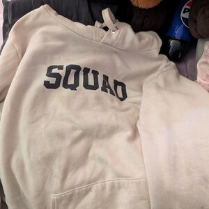 Forever 21 Cream Hoodie with Black Label